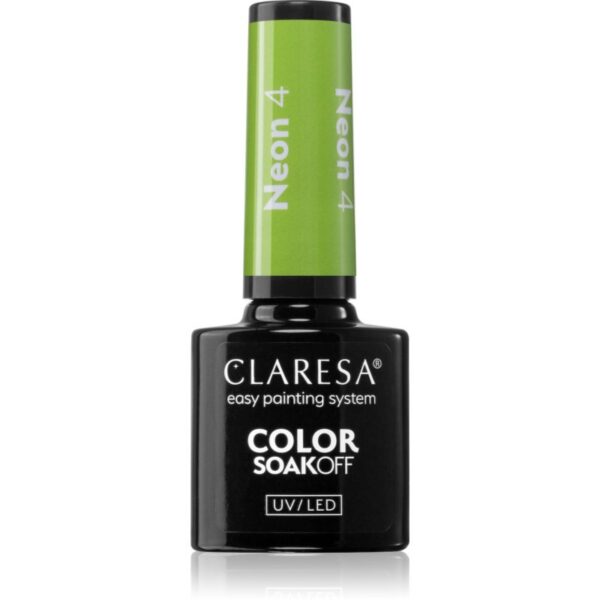 Claresa SoakOff UV/LED Color Neon lac de unghii sub forma de gel culoare 4 5 g-ro