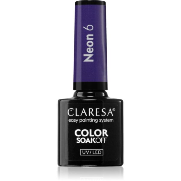 Claresa SoakOff UV/LED Color Neon lac de unghii sub forma de gel culoare 6 5 g-ro