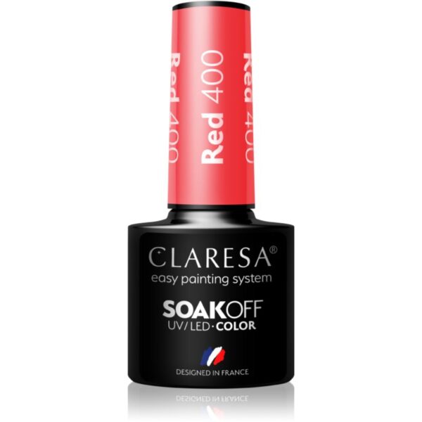 Claresa SoakOff UV/LED Color Rainbow Explosion lac de unghii sub forma de gel culoare Red 400 5 g-ro