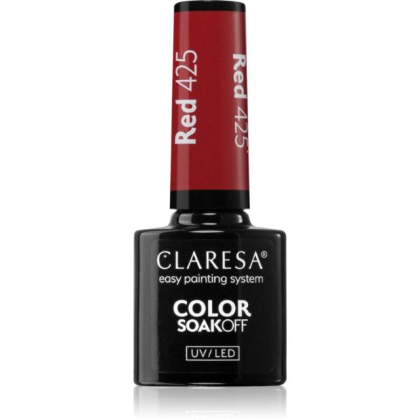 Claresa SoakOff UV/LED Color Rainbow Explosion lac de unghii sub forma de gel culoare Red 425 5 g-ro