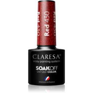 Claresa SoakOff UV/LED Color Rainbow Explosion lac de unghii sub forma de gel culoare Red 430 5 g-ro