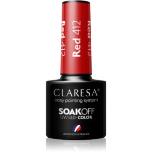 Claresa SoakOff UV/LED Color Take Me To The River lac de unghii sub forma de gel culoare Red 412 5 g-ro