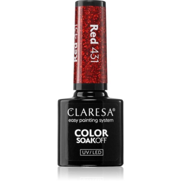 Claresa SoakOff UV/LED Color Warm Feelings lac de unghii sub forma de gel culoare RED 431 5 g-ro