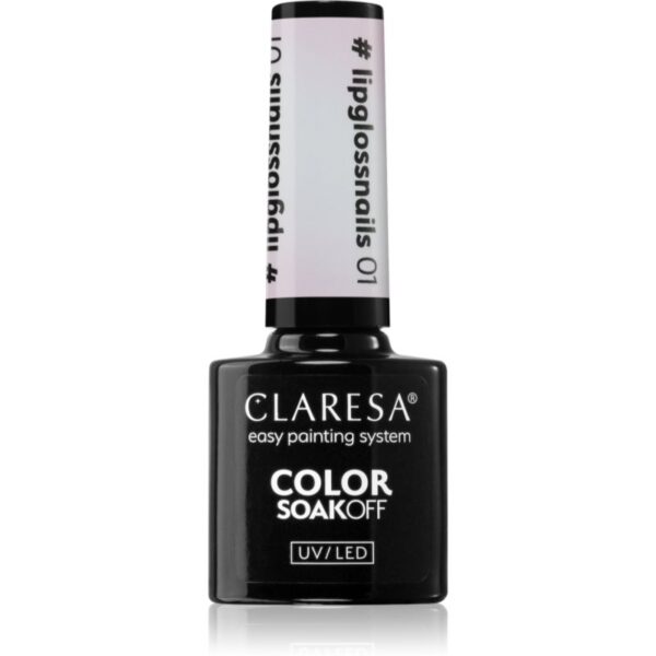 Claresa SoakOff UV/LED Color #lipglossnails lac de unghii sub forma de gel culoare 01 5 g-Țena