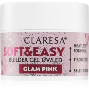 Claresa Soft&Easy Builder Gel gel de bază pentru unghii culoare Glam Pink 12 g-ro
