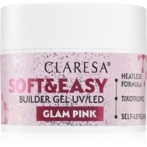 Claresa Soft&Easy Builder Gel gel de bază pentru unghii culoare Glam Pink 45 g-Țena