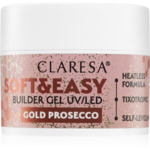 Claresa Soft&Easy Builder Gel gel de bază pentru unghii culoare Gold Prosecco 12 g-Țena
