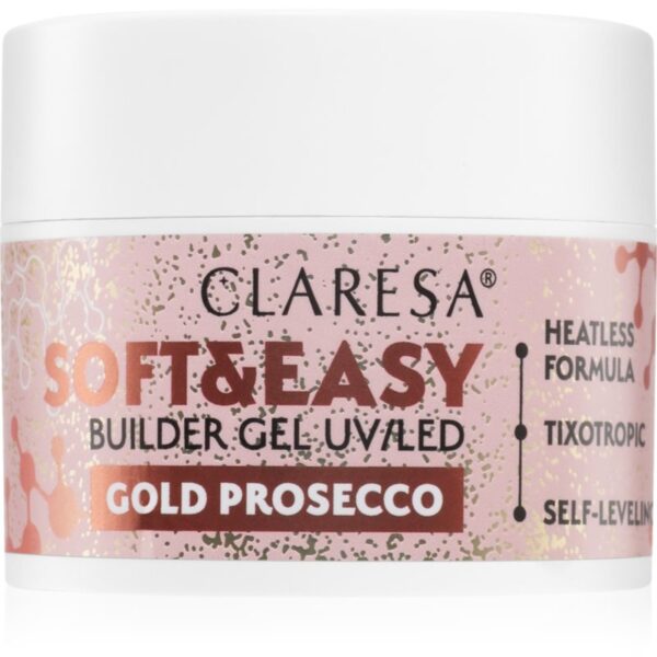 Claresa Soft&Easy Builder Gel gel de bază pentru unghii culoare Gold Prosecco 45 g-ro