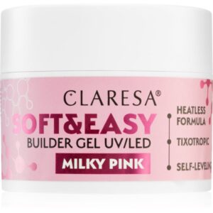 Claresa Soft&Easy Builder Gel gel de bază pentru unghii culoare Milky Pink 45 g-ro