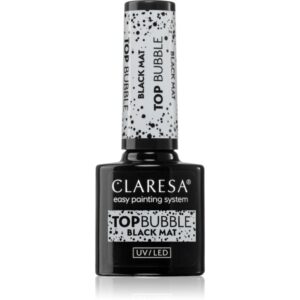 Claresa UV/LED Top Bubble lac gel de unghii pentru acoperirea superioară mat culoare Black Mat 5 g-Țena
