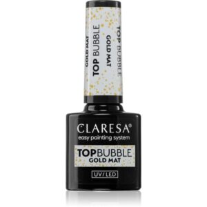 Claresa UV/LED Top Bubble lac gel de unghii pentru acoperirea superioară mat culoare Gold 5 g-Țena