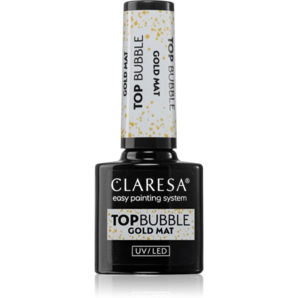 Claresa UV/LED Top Bubble lac gel de unghii pentru acoperirea superioară mat culoare Gold 5 g-Țena