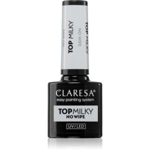 Claresa UV/LED Top Milky No Wipe lac gel de unghii pentru acoperirea superioară 5 g-Țena
