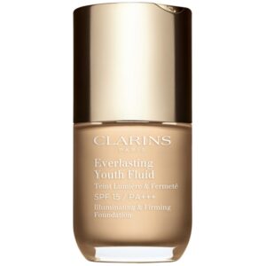 Clarins Everlasting Youth Fluid Foundation make-up pentru luminozitate SPF 15 culoare 101 Linen 30 ml-Țena