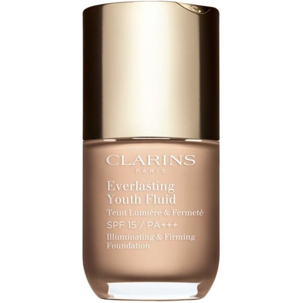 Clarins Everlasting Youth Fluid Foundation make-up pentru luminozitate SPF 15 culoare 102.5 Porcelain 30 ml-ro