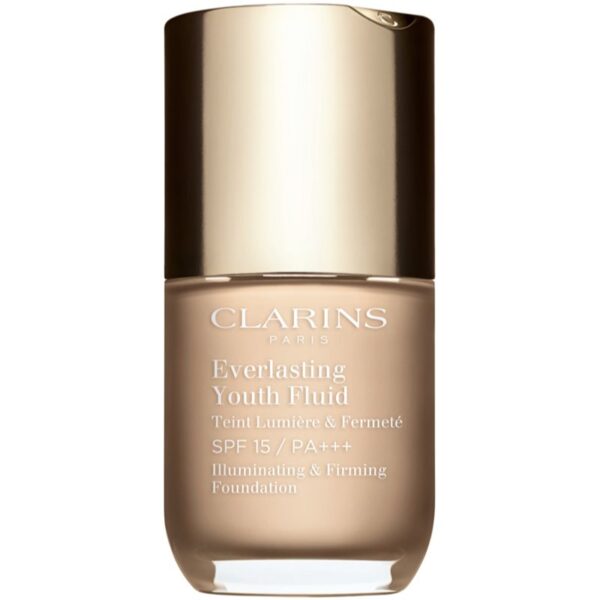 Clarins Everlasting Youth Fluid Foundation make-up pentru luminozitate SPF 15 culoare 103 Ivory 30 ml-Țena
