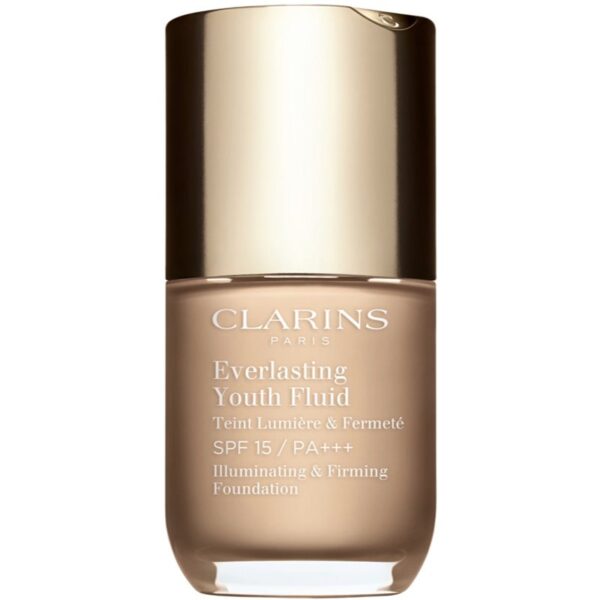 Clarins Everlasting Youth Fluid Foundation make-up pentru luminozitate SPF 15 culoare 105 Nude 30 ml-ro