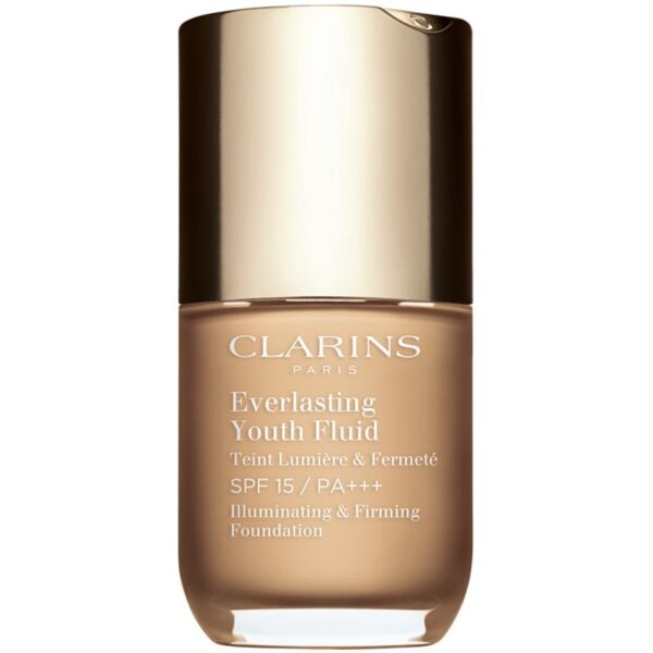 Clarins Everlasting Youth Fluid Foundation make-up pentru luminozitate SPF 15 culoare 106 Vanilla 30 ml-Țena