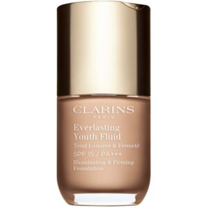 Clarins Everlasting Youth Fluid Foundation make-up pentru luminozitate SPF 15 culoare 107 Beige 30 ml-Țena
