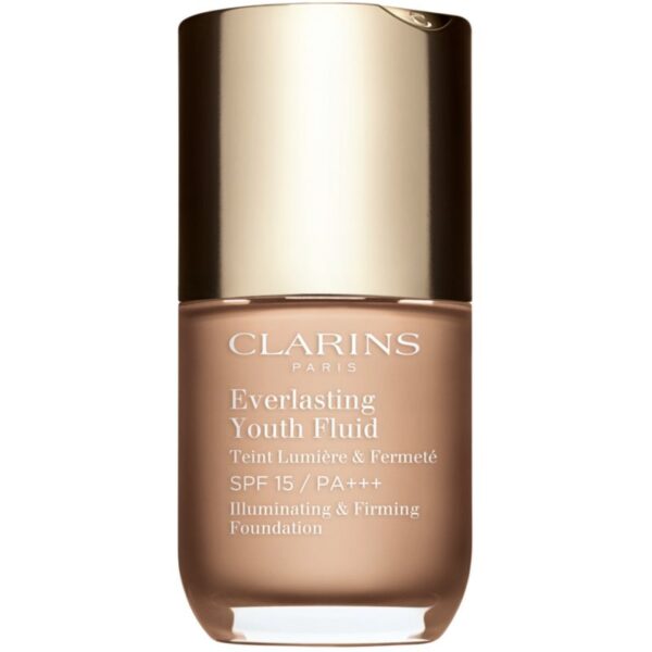 Clarins Everlasting Youth Fluid Foundation make-up pentru luminozitate SPF 15 culoare 107 Beige 30 ml-Țena