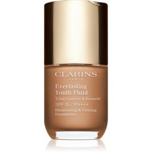 Clarins Everlasting Youth Fluid Foundation make-up pentru luminozitate SPF 15 culoare 113 Chestnut 30 ml-Țena
