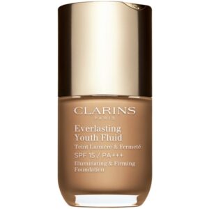 Clarins Everlasting Youth Fluid Foundation make-up pentru luminozitate SPF 15 culoare 114 Cappuccino 30 ml-Țena