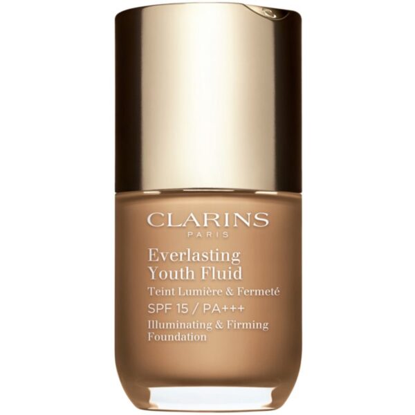 Clarins Everlasting Youth Fluid Foundation make-up pentru luminozitate SPF 15 culoare 114 Cappuccino 30 ml-Țena