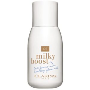 Clarins Milky Boost lotiune nuantatoare pentru uniformizarea nuantei tenului culoare 05 Milky Sandalwood 50 ml-Țena
