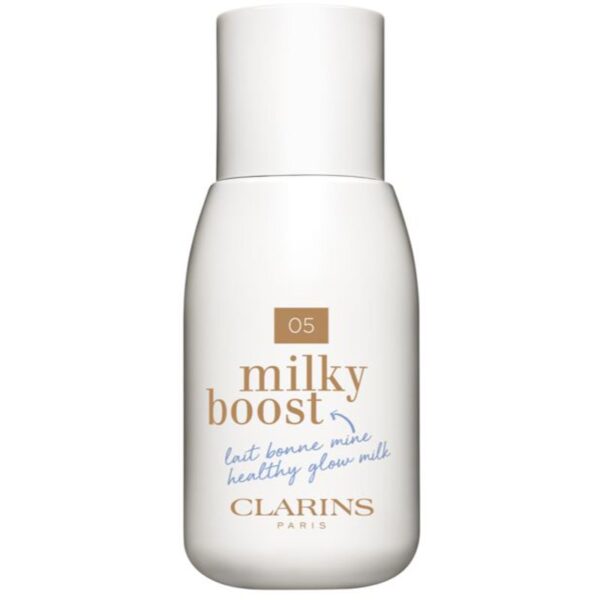 Clarins Milky Boost lotiune nuantatoare pentru uniformizarea nuantei tenului culoare 05 Milky Sandalwood 50 ml-Țena