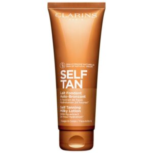 Clarins Self Tan Milky Lotion lotiune autobronzanta corp si fata 125 ml-Țena