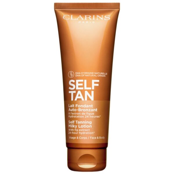 Clarins Self Tan Milky Lotion lotiune autobronzanta corp si fata 125 ml-Țena