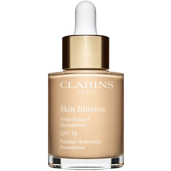 Clarins Skin Illusion Natural Hydrating Foundation makeup radiant cu hidratare SPF 15 culoare 101W Linen 30 ml-ro