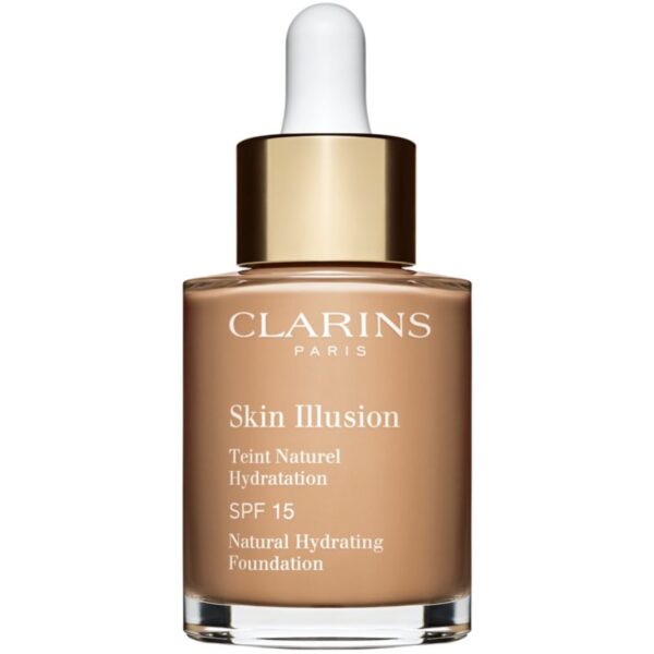 Clarins Skin Illusion Natural Hydrating Foundation makeup radiant cu hidratare SPF 15 culoare 108