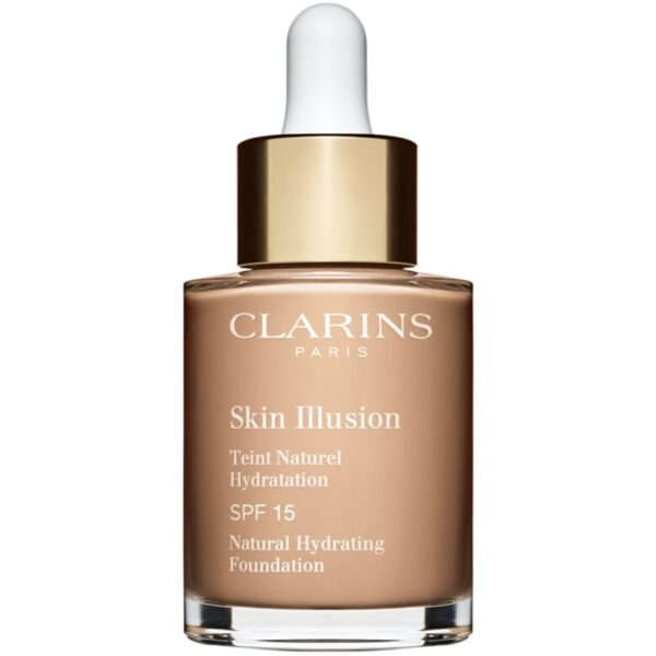 Clarins Skin Illusion Natural Hydrating Foundation makeup radiant cu hidratare SPF 15 culoare 108W Sand 30 ml-Țena