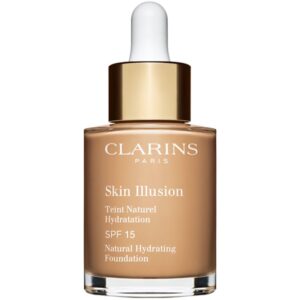 Clarins Skin Illusion Natural Hydrating Foundation makeup radiant cu hidratare SPF 15 culoare 110N Honey 30 ml-Țena