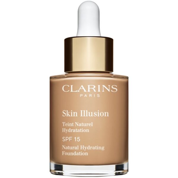 Clarins Skin Illusion Natural Hydrating Foundation makeup radiant cu hidratare SPF 15 culoare 111N Auburn 30 ml-ro