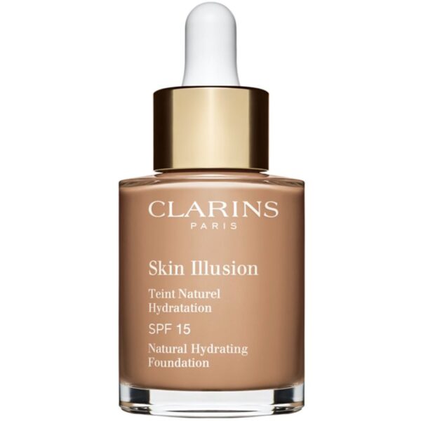 Clarins Skin Illusion Natural Hydrating Foundation makeup radiant cu hidratare SPF 15 culoare 112C Amber 30 ml-Țena