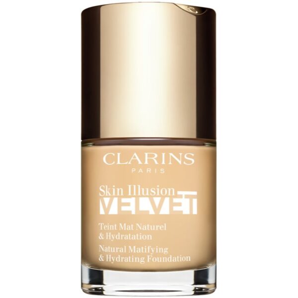 Clarins Skin Illusion Velvet machiaj lichid cu un finisaj mat cu efect de nutritiv culoare 100