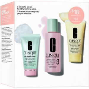 Clinique 3-Step Skin Care Kit Skin Type 3 set cadou pentru ten gras și mixt-Țena