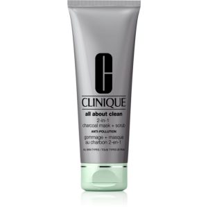 Clinique All About Clean 2-in-1 Charcoal Mask + Scrub masca de fata pentru curatare 100 ml-ro