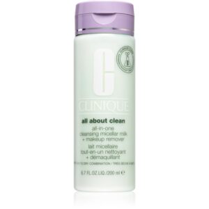 Clinique All About Clean All-in-One Cleansing Micellar Milk + Makeup Remover lapte demachiant delicat uscata si foarte uscata 200 ml-ro