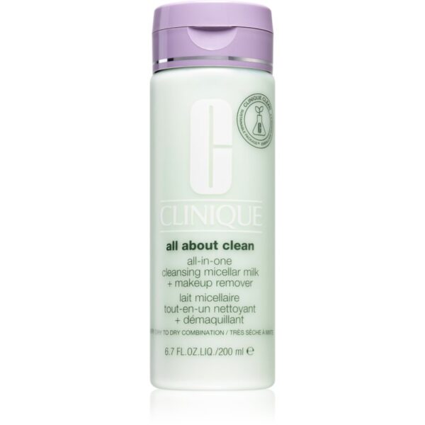Clinique All About Clean All-in-One Cleansing Micellar Milk + Makeup Remover lapte demachiant delicat uscata si foarte uscata 200 ml-ro