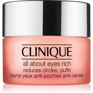 Clinique All About Eyes™ Rich crema de ochi hidratanta împotriva ridurilor și a cearcănelor întunecate 15 ml-Țena