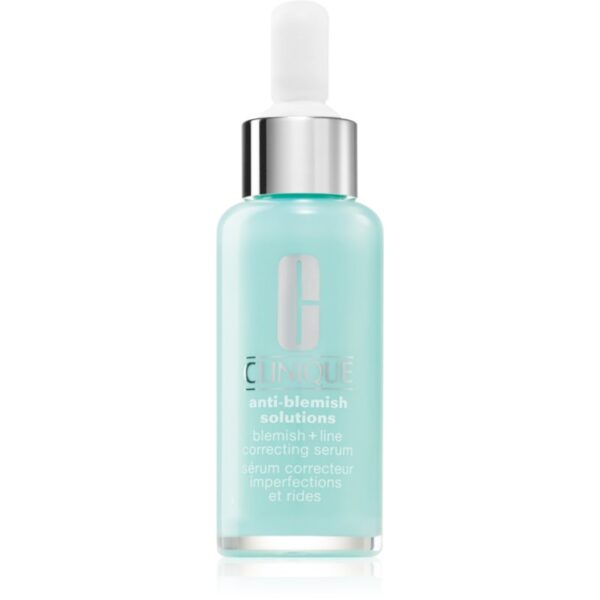 Clinique Anti-Blemish Solutions™ Anti-blemish + Line Correcting Serum ser pentru uniformizare pentru ten acneic 30 ml-Țena