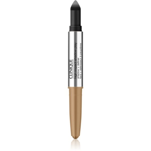 Clinique High Impact Shadow Play™ Shadow & Definer creion pentru ochi duo culoare Sparkling wine + Caviar 1.9 g-ro