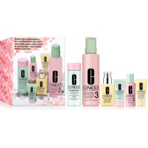 Clinique Skincare Set 3-Step Skincare Set For Oily Skin set cadou pentru ten gras-Țena