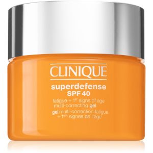 Clinique Superdefense™ SPF 40 Fatigue + 1st Signs of Age Multi Correcting Gel gel hidratant impotriva primelor semne de imbatranire ale pielii SPF 40-Țena