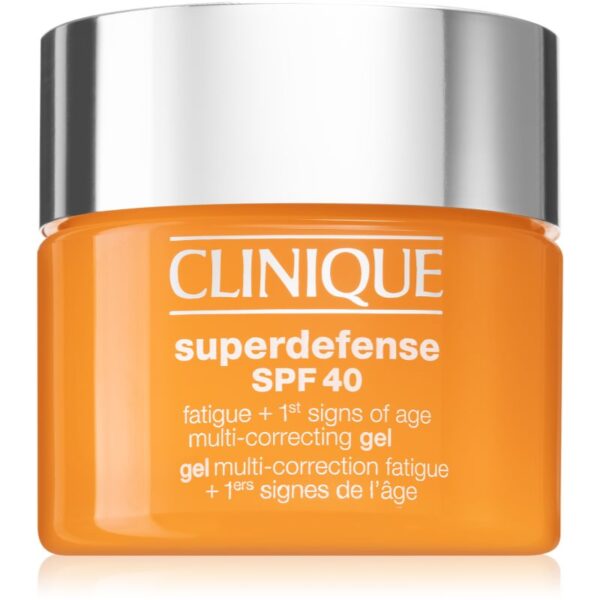 Clinique Superdefense™ SPF 40 Fatigue + 1st Signs of Age Multi Correcting Gel gel hidratant impotriva primelor semne de imbatranire ale pielii SPF 40-ro