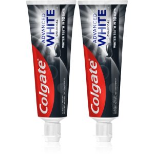 Colgate Advanced White Charcoal Pasta de dinti albire cu cărbune activ 2x75 ml-Țena