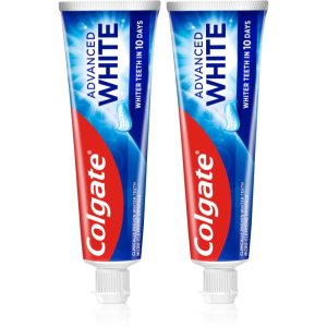 Colgate Advanced White Pasta de albire a dintilor impotriva petelor de pe smaltul dintilor. 2x75 ml-Țena